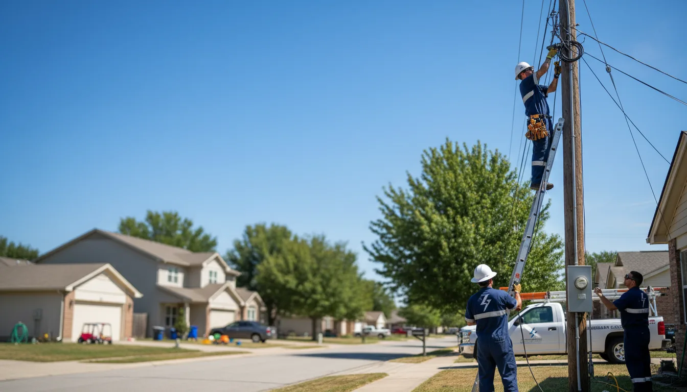 Residential electrician providing installation services in Inez, TX